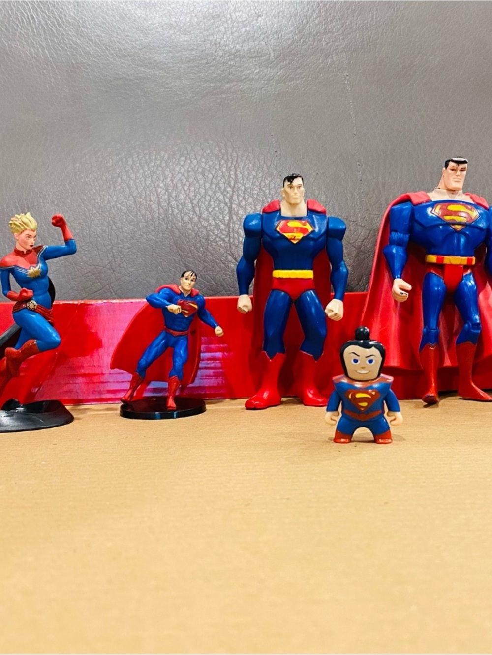 7 Superman Figure Lot DC Comics Clark Kent Mixed Action Figures Bundle